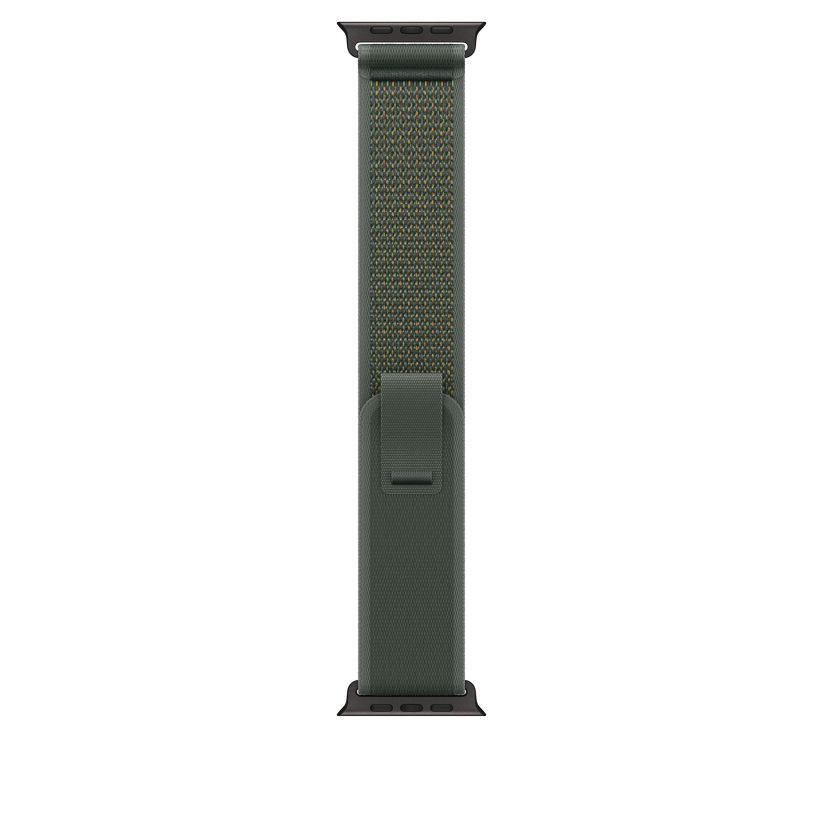 Apple Watch 44/45/46/49mm zelený Trailový tah - M/L – provedení z černého titanu - iSTYLE CZ