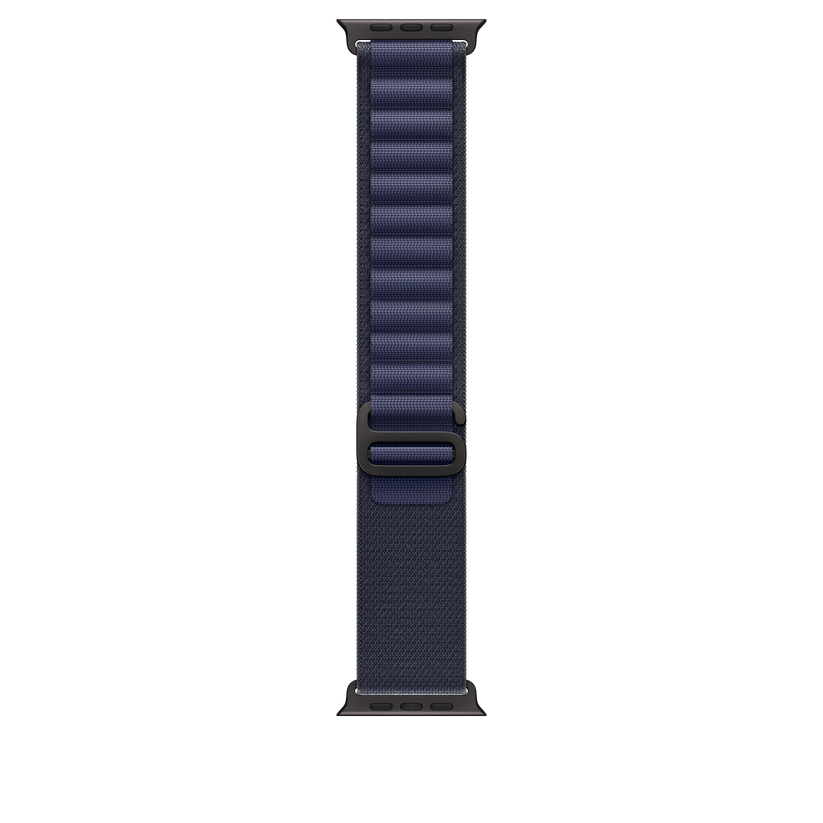 Apple Watch 44/45/46/49mm námořnicky modrý Alpský tah – malý – provedení z černého titanu - iSTYLE CZ