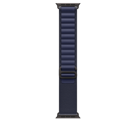 Apple Watch 44/45/46/49mm námořnicky modrý Alpský tah – malý – provedení z černého titanu - iSTYLE CZ