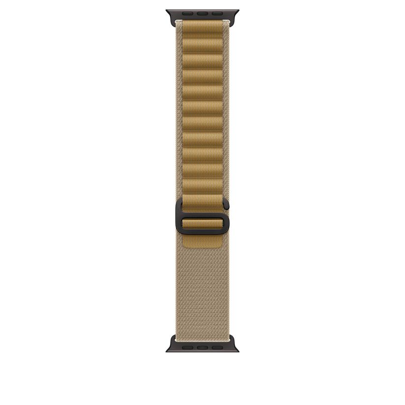 Apple Watch 44/45/46/49mm žlutohnědý Alpský tah - malý – provedení z černého titanu - iSTYLE CZ