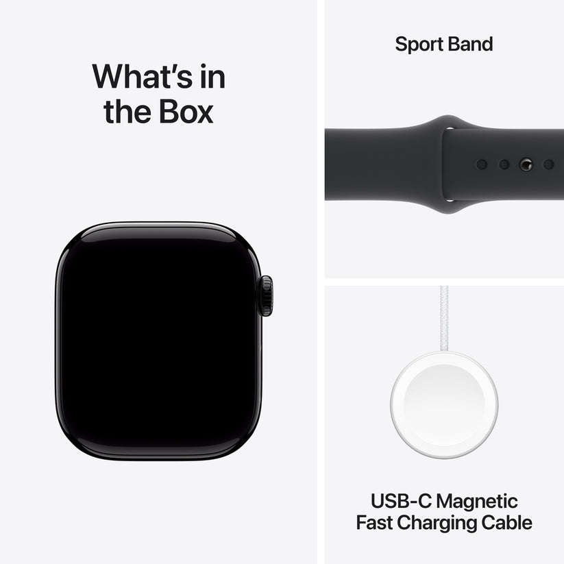 Apple Watch Series 10 GPS 42mm klavírně černé hliníkové pouzdro s černým sportovním řemínkem - S/M - iSTYLE CZ
