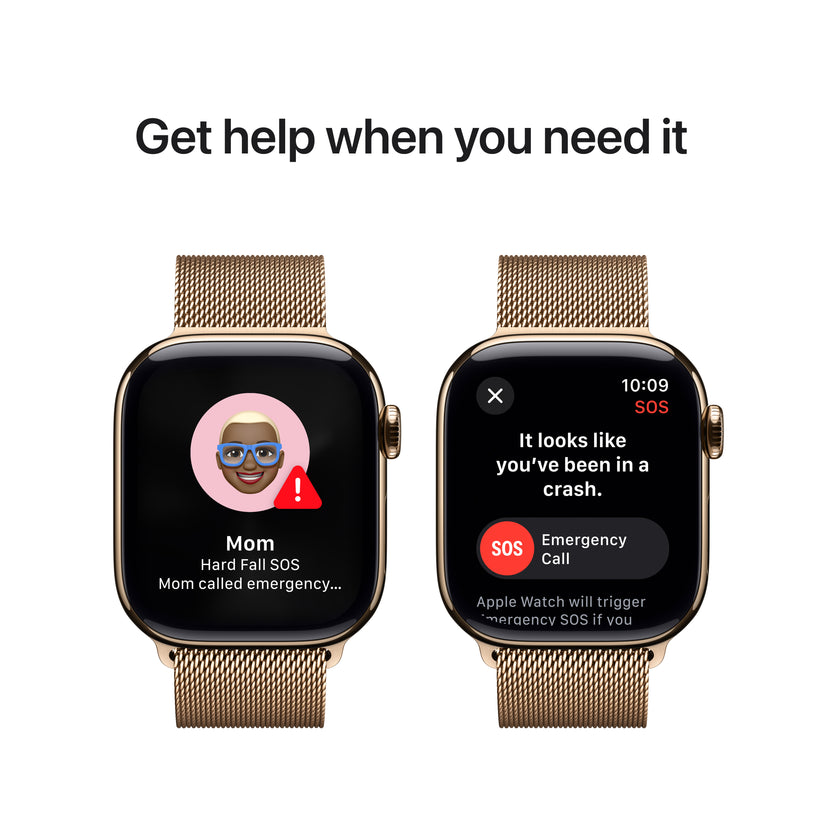 Apple Watch Series 10 GPS + Cellular 42mm zlaté titanové pouzdro se zlatým milánským tahem - iSTYLE CZ