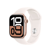 Apple Watch Series 11 GPS + Cellular 42mm růžově zlaté hliníkové pouzdro se světle ruměným sportovním řemínkem - S/M (otevřený) - iSTYLE.cz