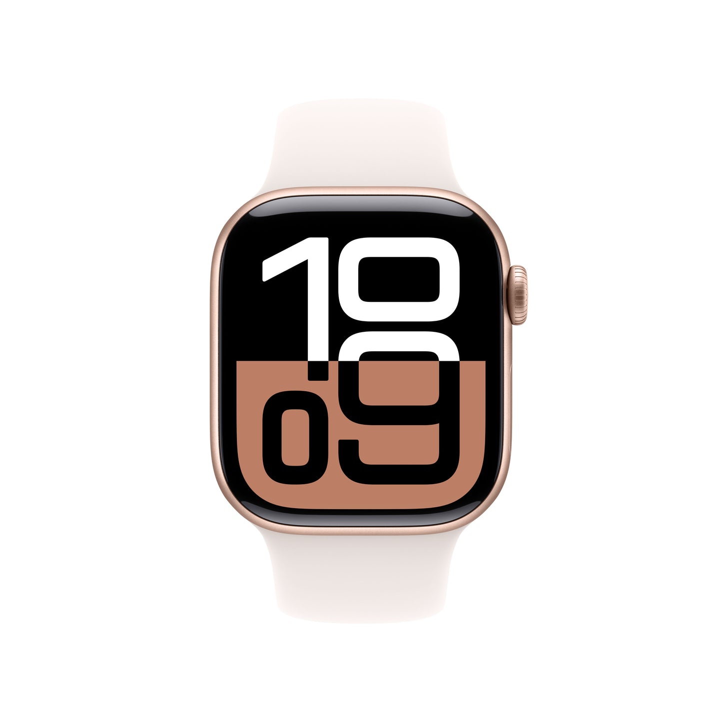 Apple Watch Series 11 GPS + Cellular 42mm růžově zlaté hliníkové pouzdro se světle ruměným sportovním řemínkem - S/M (otevřený) - iSTYLE.cz