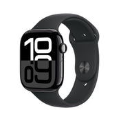 Apple Watch Series 10 GPS + Cellular 46mm klavírně černé hliníkové pouzdro s černým sportovním řemínkem - S/M (renovovaný) - iSTYLE.cz