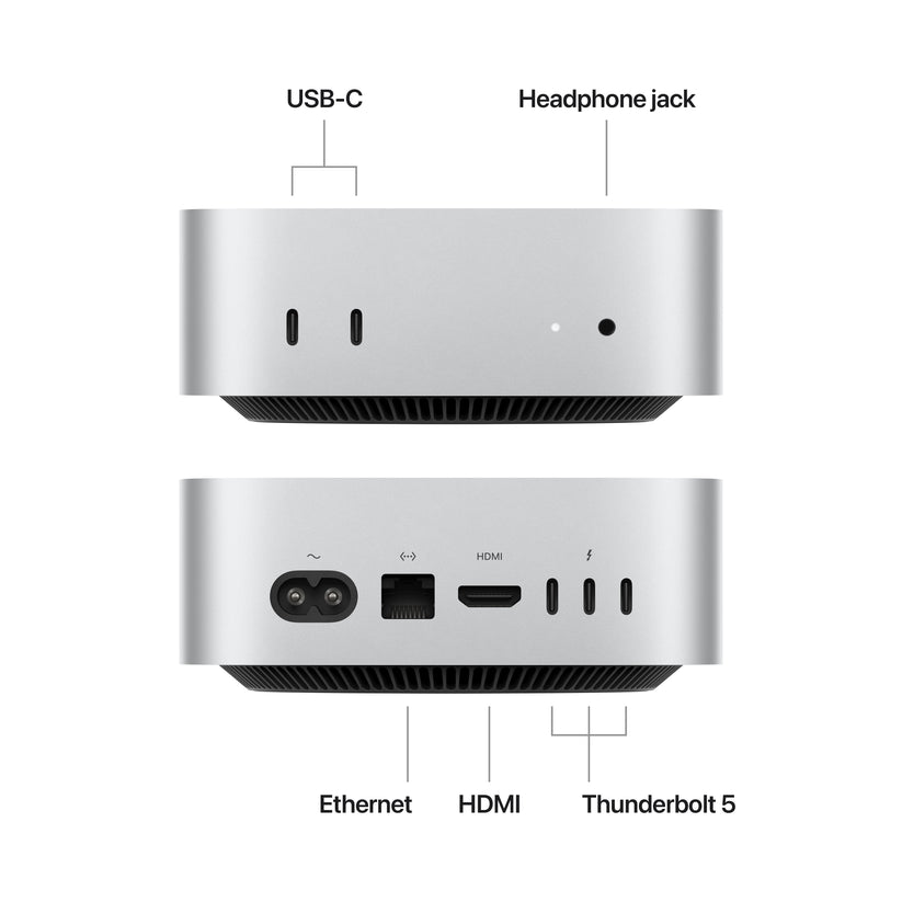 Mac mini, Apple M4 Pro 12jádrové CPU, 16jádrové GPU, 24GB, 512GB SSD - stříbrný - iSTYLE CZ
