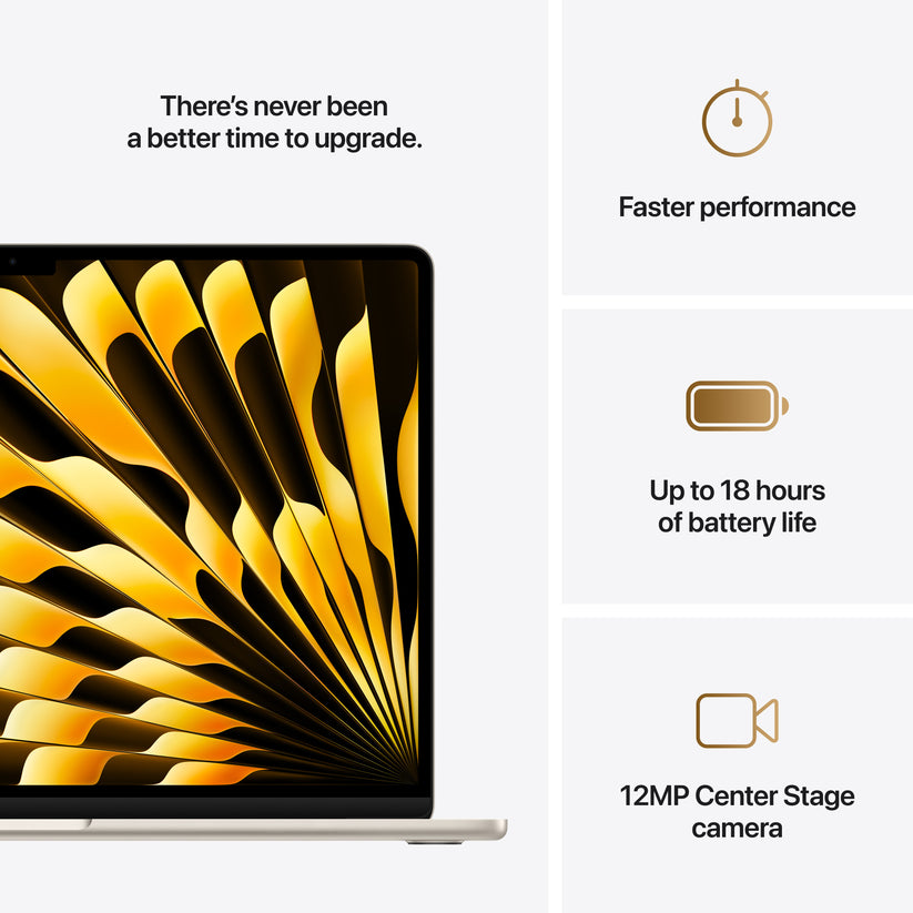 MacBook Air 15,3", Apple M4 10jádrové CPU, 10jádrové GPU, 16GB, 256GB SSD, CZ - hvězdně bílý - iSTYLE CZ
