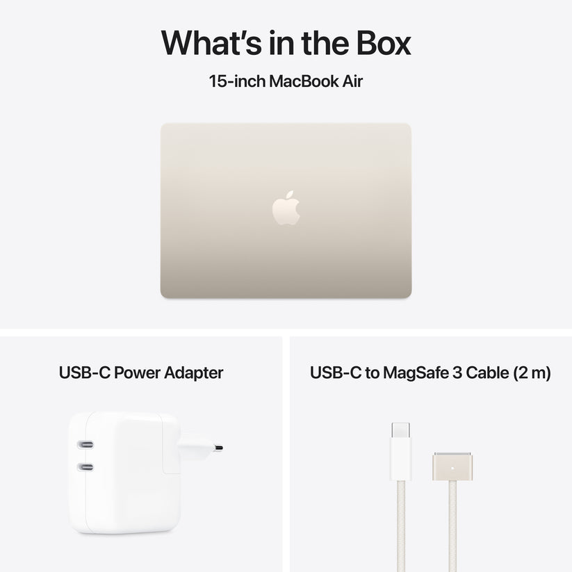 MacBook Air 15,3", Apple M4 10jádrové CPU, 10jádrové GPU, 24GB, 512GB SSD, CZ - hvězdně bílý - iSTYLE CZ