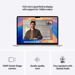 MacBook Air 13,6", Apple M4 10jádrové CPU, 8jádrové GPU, 16GB, 256GB SSD, CZ - stříbrný - iSTYLE CZ