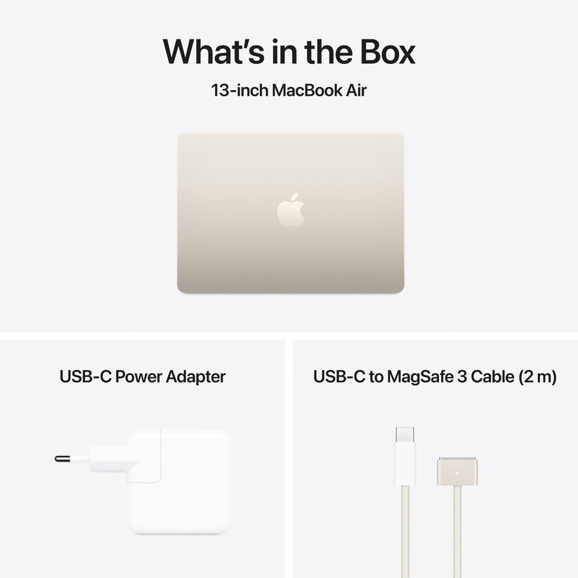 MacBook Air 13,6", Apple M4 10jádrové CPU, 10jádrové GPU, 24GB, 512GB SSD, CZ - hvězdně bílý - iSTYLE CZ
