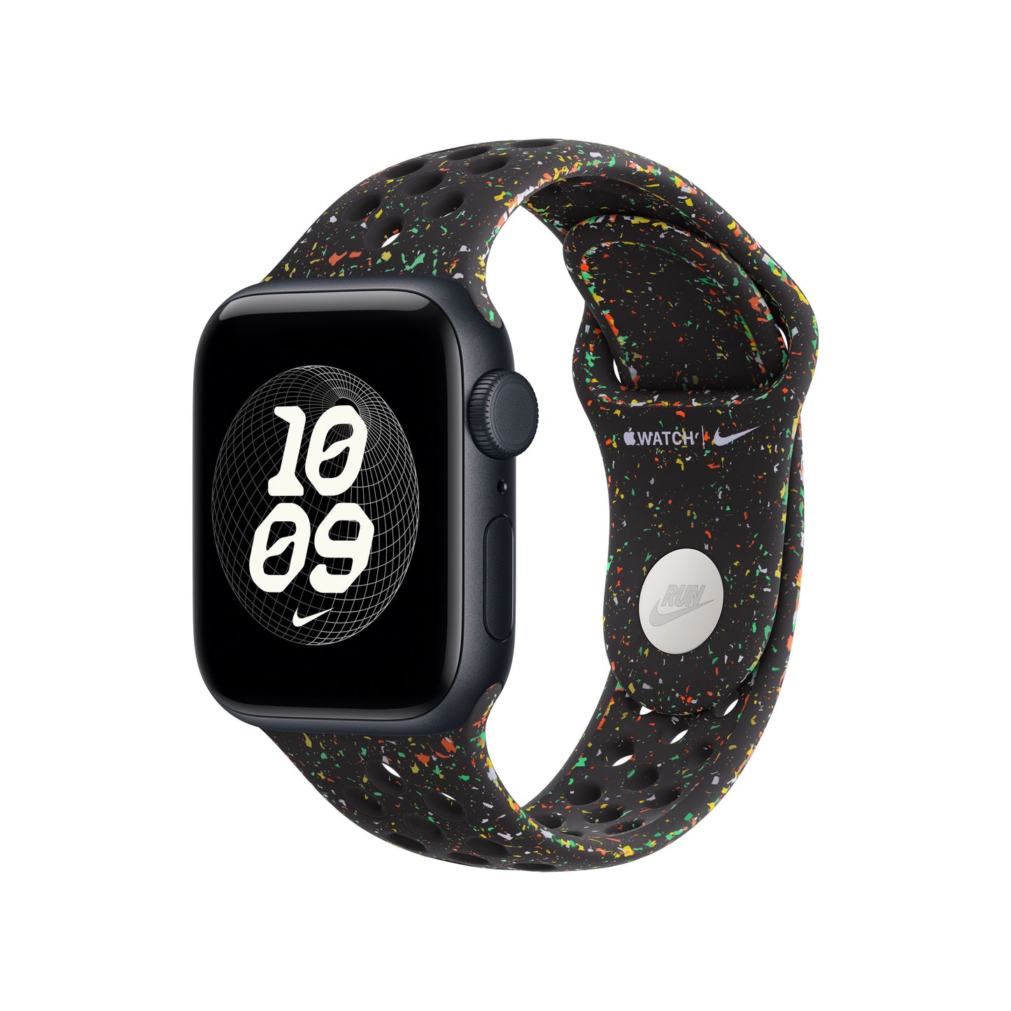 Řemínek pro Apple Watch 38/40/41 mm Apple Midnight Black sportovní Nike - M/L - iSTYLE CZ