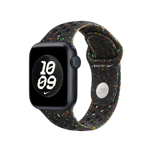 Řemínek pro Apple Watch 38/40/41 mm Apple Midnight Black sportovní Nike - M/L - iSTYLE CZ