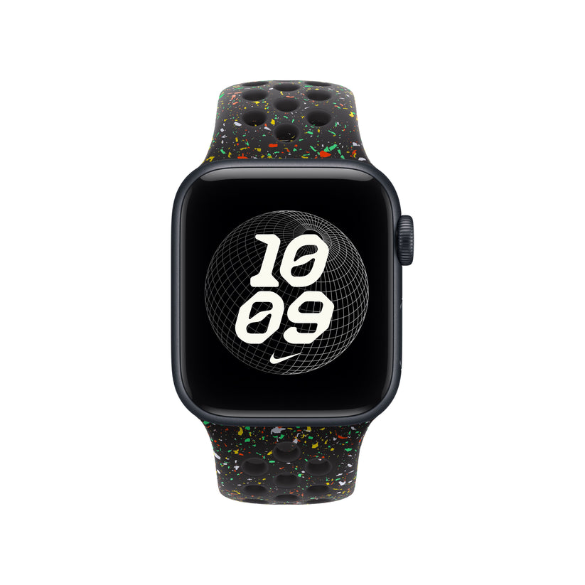 Řemínek pro Apple Watch 38/40/41 mm Apple Midnight Black sportovní Nike - M/L - iSTYLE CZ