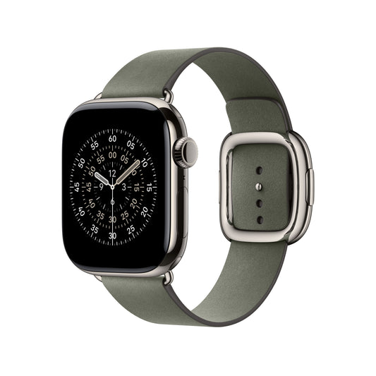 Řemínek pro Apple Watch 38/40/41/42 mm Apple šalvějově šedý s moderní přezkou - velký - iSTYLE CZ