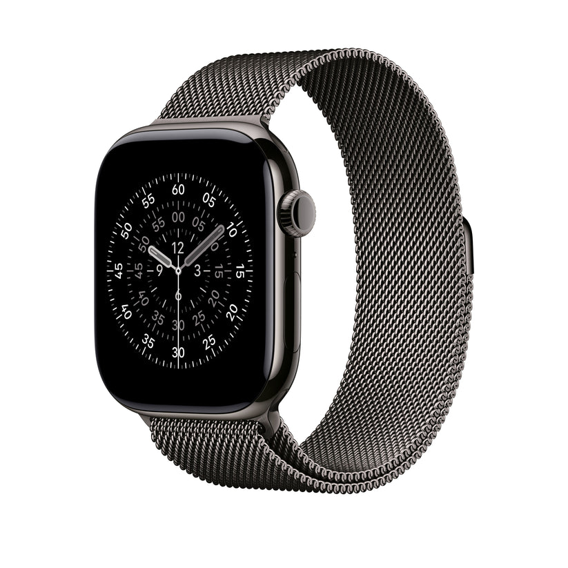Řemínek pro Apple Watch 44/45/46/49 mm Apple břidlicově šedý milánský tah - S/M - iSTYLE CZ