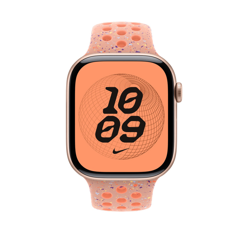 Řemínek pro Apple Watch 44/45/46/49 mm Apple Alpenglow Pink sportovní Nike - M/L - iSTYLE CZ