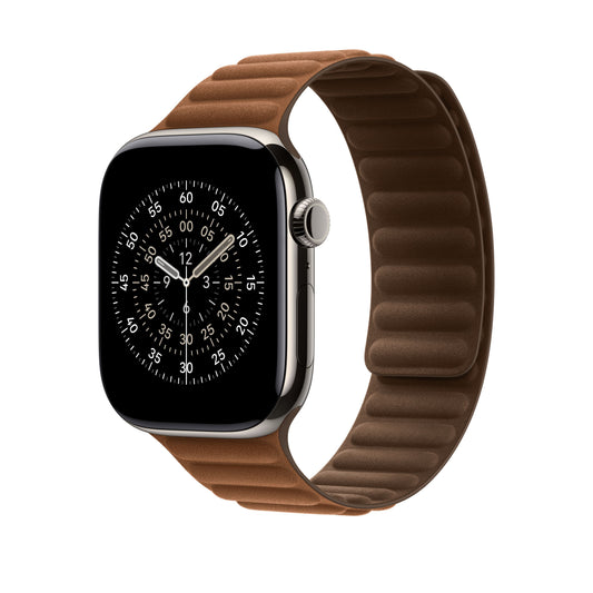 Řemínek pro Apple Watch 44/45/46/49 mm Apple karamelový magnetický tah - M/L - iSTYLE CZ