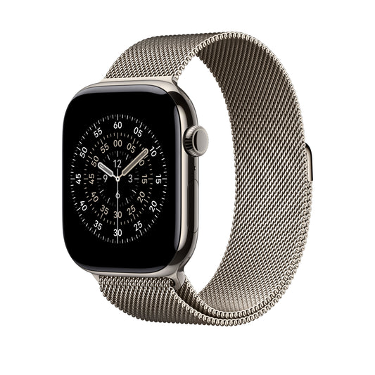 Řemínek pro Apple Watch 44/45/46/49 mm Apple přírodní milánský tah - S/M - iSTYLE CZ