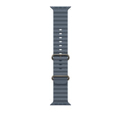 Řemínek pro Apple Watch 44/45/46/49 mm Apple ocelově modrý Oceánský - provedení z přírodního titanu - iSTYLE CZ