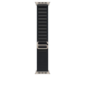 Řemínek pro Apple Watch 44/45/46/49 mm Apple černý Alpský tah - malý - provedení z přírodního titanu - iSTYLE CZ
