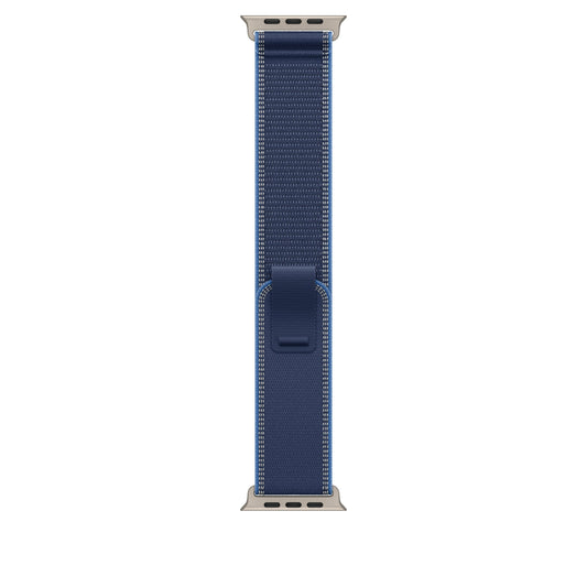Řemínek pro Apple Watch 44/45/46/49 mm Apple modrý / jasně modrý Trailový tah - M/L - provedení z přírodního titanu - iSTYLE CZ