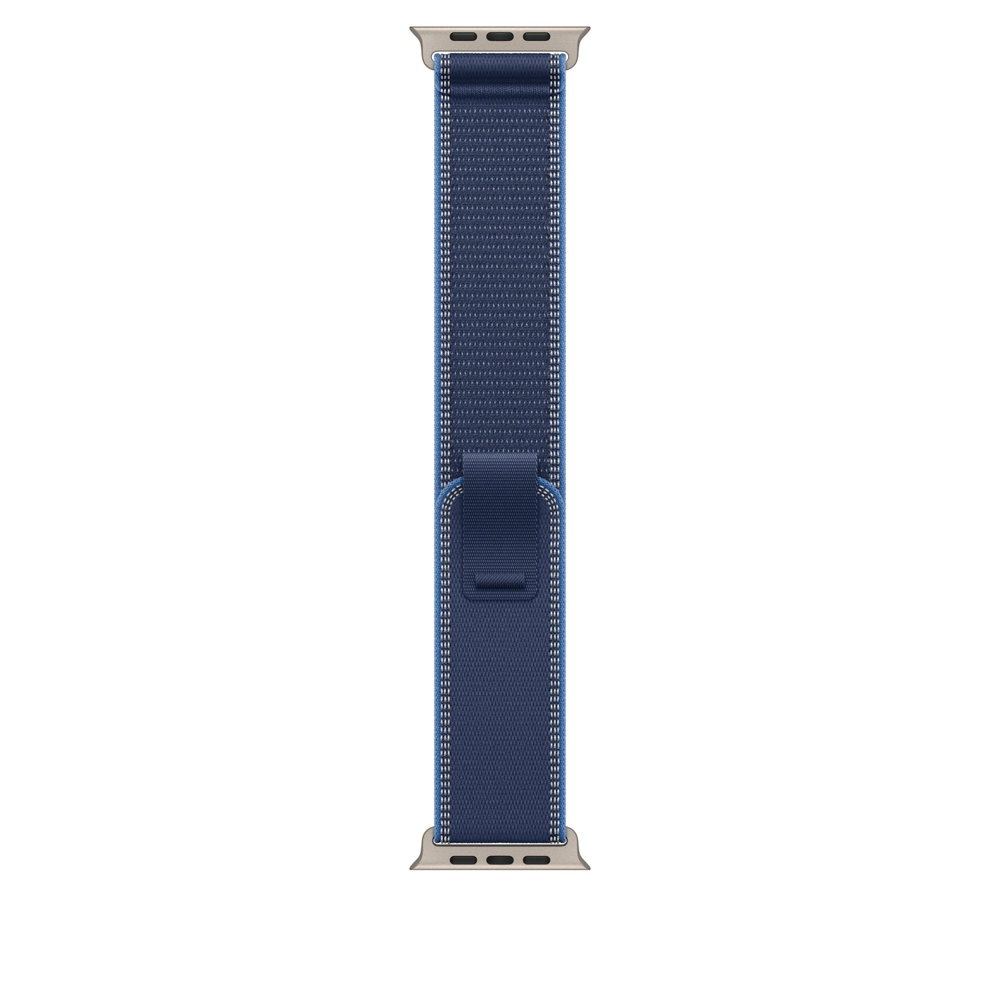 Řemínek pro Apple Watch 44/45/46/49 mm Apple modrý / jasně modrý Trailový tah - S/M - provedení z přírodního titanu - iSTYLE CZ