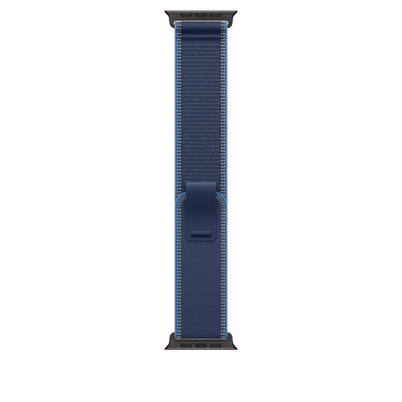 Řemínek pro Apple Watch 44/45/46/49 mm Apple modrý / jasně modrý Trailový tah - M/L - provedení z černého titanu - iSTYLE CZ