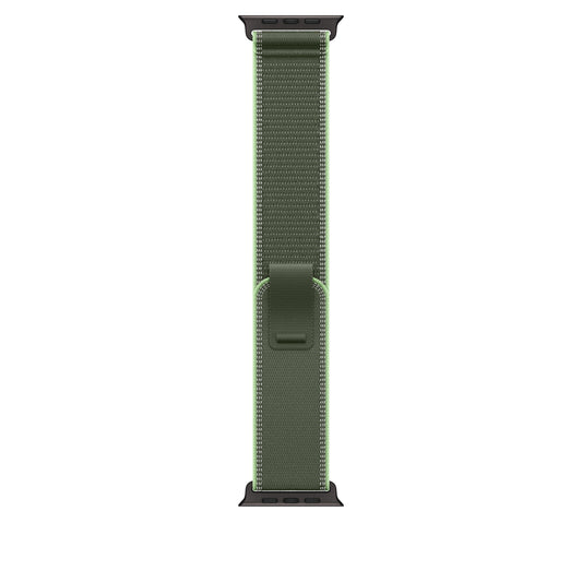 Řemínek pro Apple Watch 44/45/46/49 mm Apple zelený/neonový Trailový tah - S/M - provedení z černého titanu - iSTYLE CZ