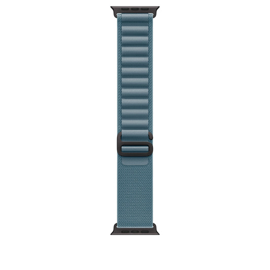 Řemínek pro Apple Watch 44/45/46/49 mm Apple světle modrý Alpský tah - velký - provedení z černého titanu - iSTYLE CZ