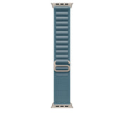 Řemínek pro Apple Watch 44/45/46/49 mm Apple světle modrý Alpský tah - velký - provedení z přírodního titanu - iSTYLE CZ