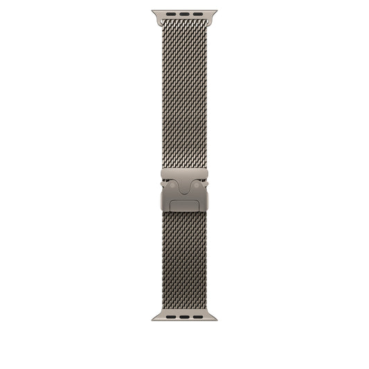 Řemínek pro Apple Watch 44/45/46/49 mm Apple milánský tah z přírodního titanu - malý - iSTYLE CZ