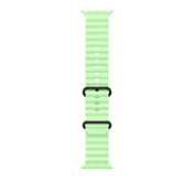 Řemínek pro Apple Watch 44/45/46/49 mm Apple neonově zelený Oceánský - provedení z černého titanu - iSTYLE CZ