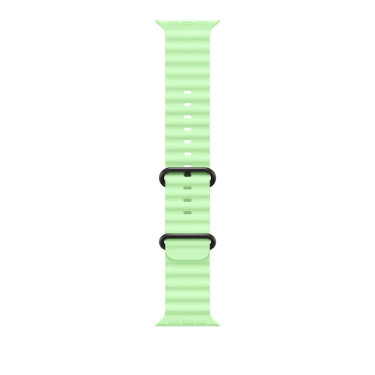 Řemínek pro Apple Watch 44/45/46/49 mm Apple neonově zelený Oceánský - provedení z černého titanu - iSTYLE CZ