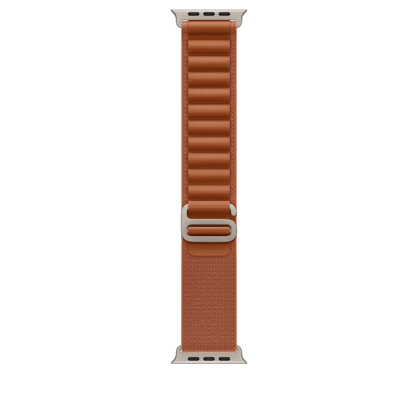 Řemínek pro Apple Watch 44/45/46/49 mm Apple terakotový Alpský tah - velký - provedení z přírodního titanu - iSTYLE CZ