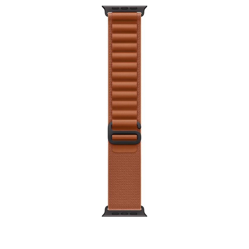 Řemínek pro Apple Watch 44/45/46/49 mm Apple terakotový Alpský tah - střední - provedení z černého titanu - iSTYLE CZ