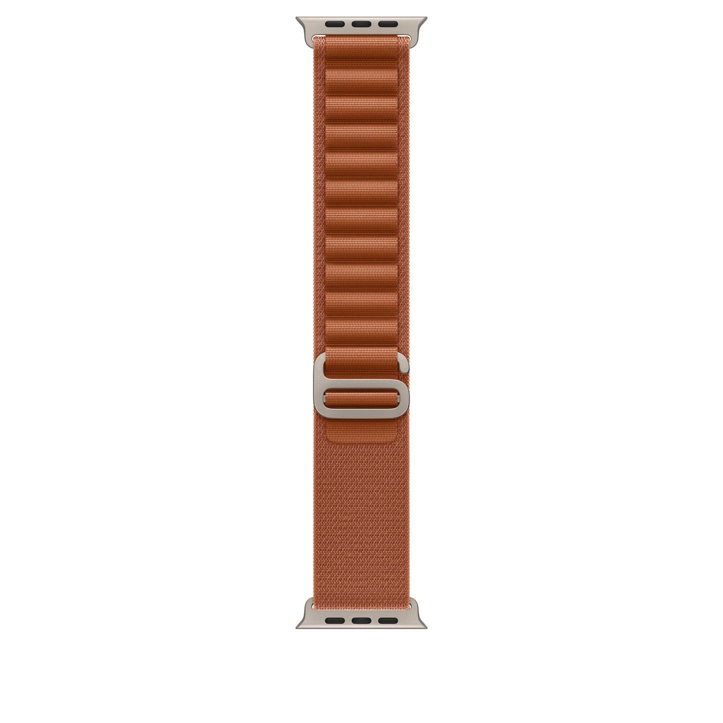 Řemínek pro Apple Watch 44/45/46/49 mm Apple terakotový Alpský tah - střední - provedení z přírodního titanu - iSTYLE CZ