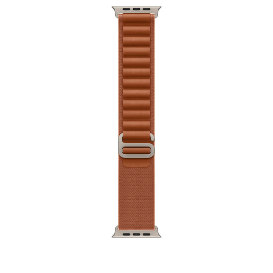 Řemínek pro Apple Watch 44/45/46/49 mm Apple terakotový Alpský tah - malý - provedení z přírodního titanu - iSTYLE CZ