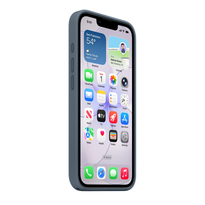 Silikonový kryt s MagSafe na iPhone 17e – ocelově modrý - iSTYLE.cz