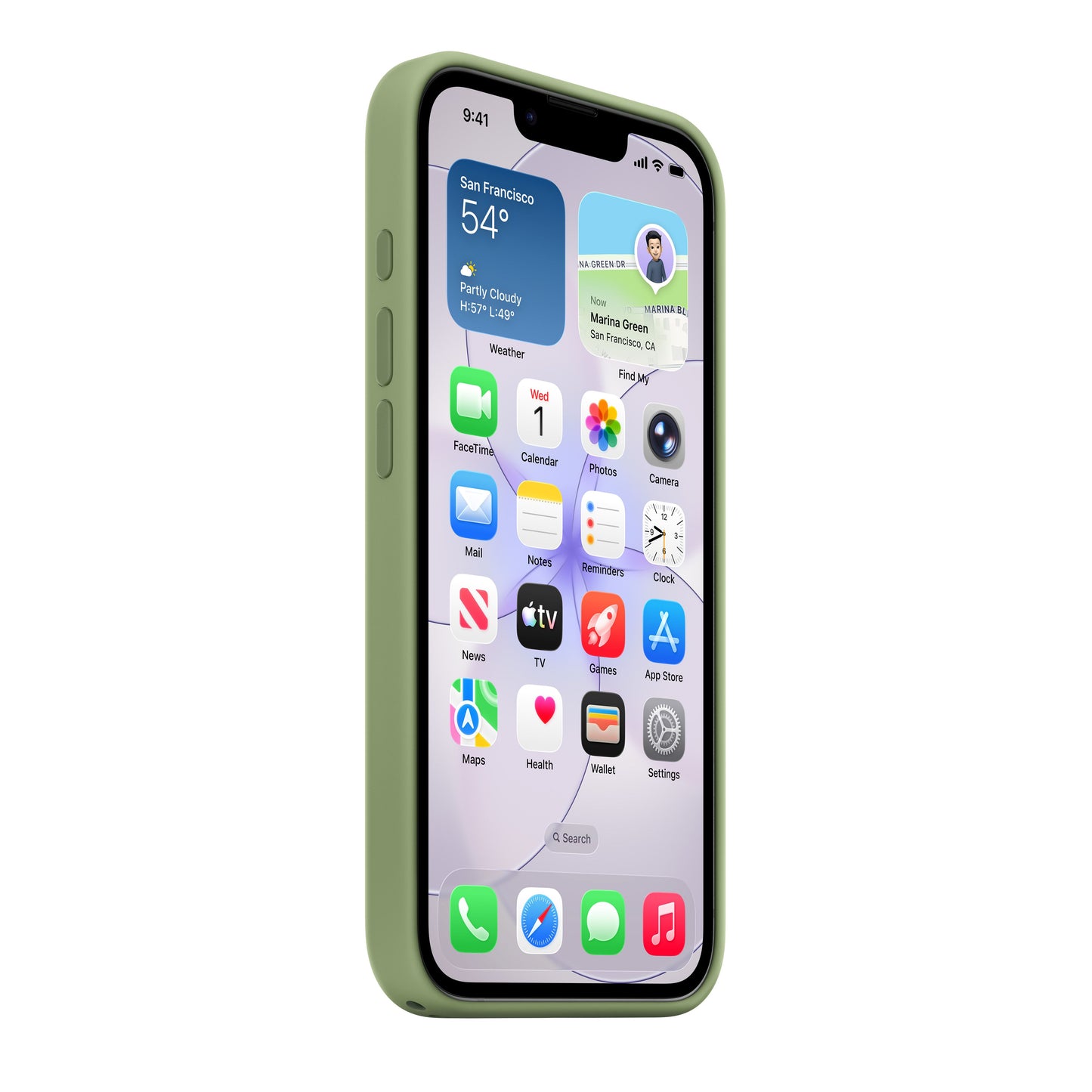 Silikonový kryt s MagSafe na iPhone 17e – světle mechový - iSTYLE.cz