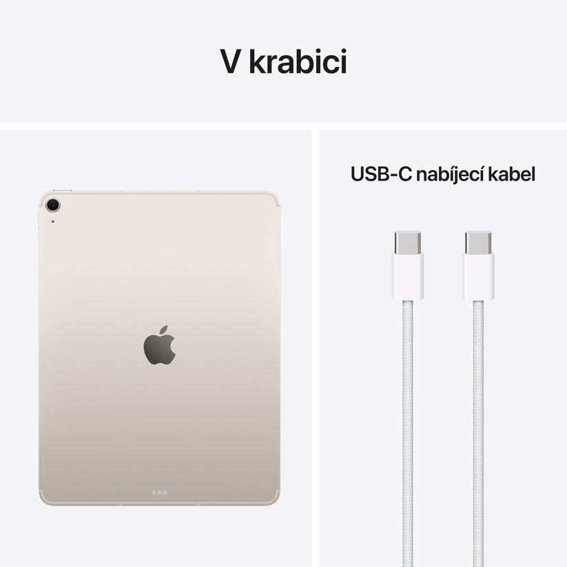 13palcový iPad Air Wi-Fi + Cellular 512 GB - hvězdně bílý (M4) - iSTYLE.cz