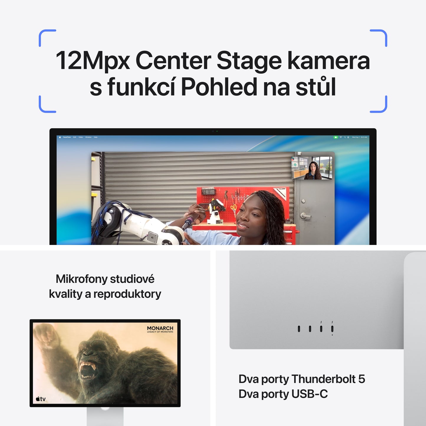 Studio Display – sklo s nanotexturou – stojan s nastavitelným náklonem a výškou - iSTYLE.cz