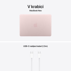 MacBook Neo 13", Apple A18 Pro čip, 6jádrové CPU, 5jádrové GPU, 8 GB, 256GB SSD - ruměný (otevřený) - iSTYLE.cz
