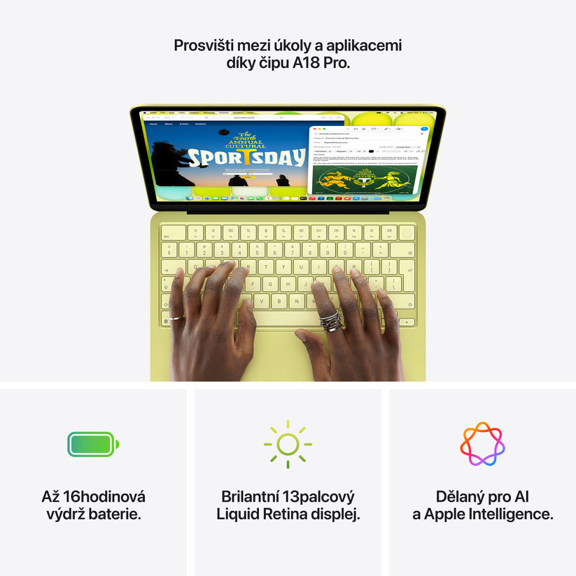 MacBook Neo 13", Apple A18 Pro čip, 6jádrové CPU, 5jádrové GPU, 8 GB, 512GB SSD, INT, Touch ID - ruměný - iSTYLE.cz
