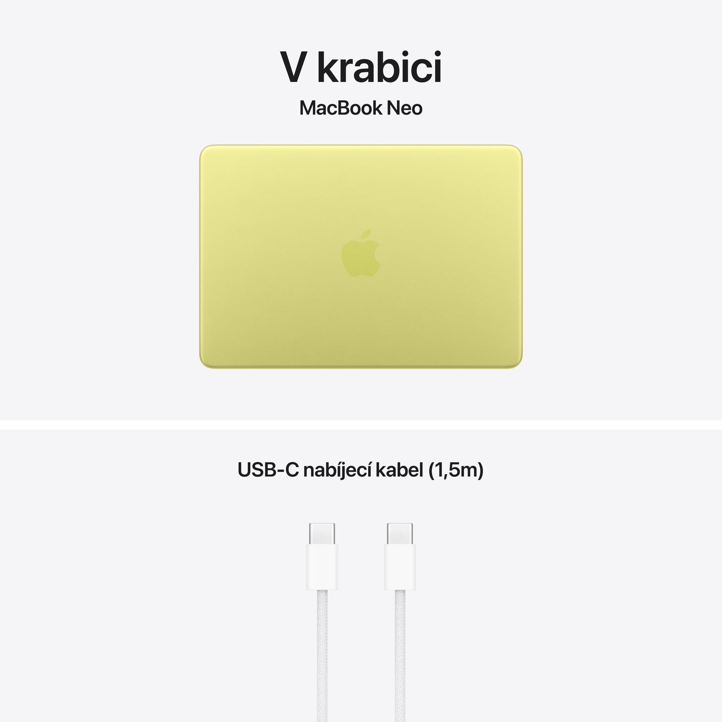 MacBook Neo 13", Apple A18 Pro čip, 6jádrové CPU, 5jádrové GPU, 8 GB, 512GB SSD, Touch ID – citrusově žlutý (otevřený) - iSTYLE.cz