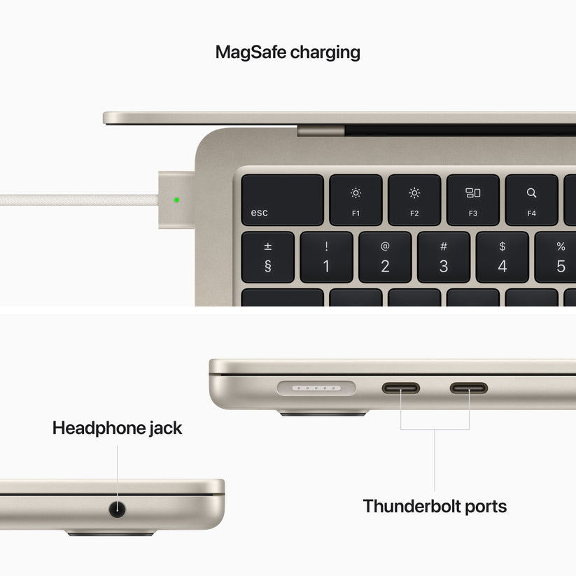 MacBook Air 13,6", Apple M2 8jádrové CPU, 8jádrové GPU, 16GB, 256GB SSD, CZ - hvězdně bílý (Copy) - iSTYLE CZ