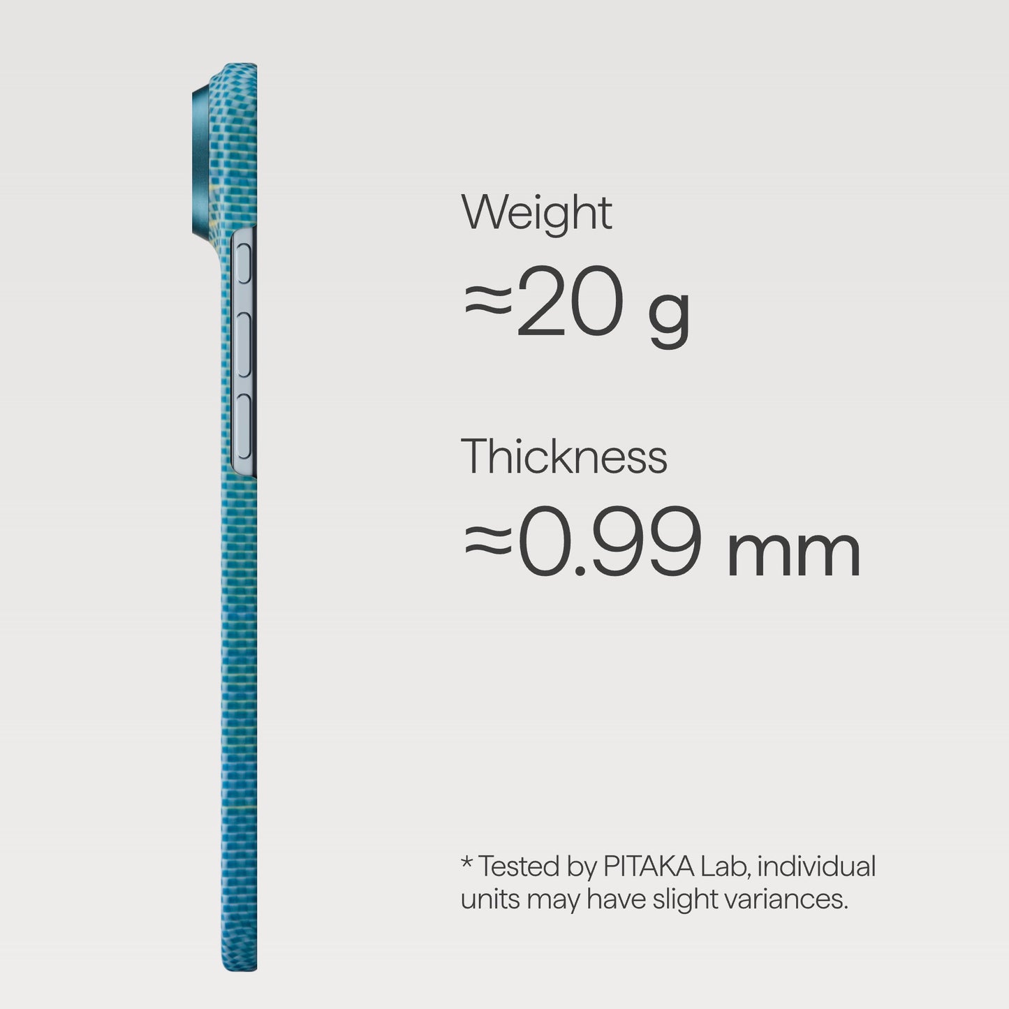 Kryt pro iPhone Air Pitaka Ultra-Slim Case - lucid blue
