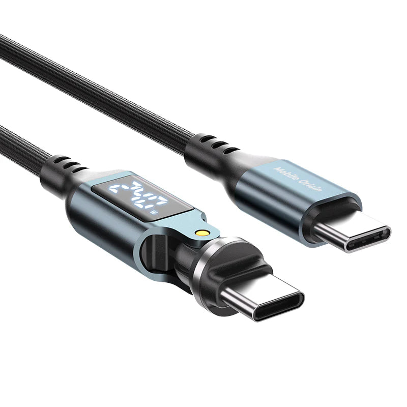 Kabel Mobile Origin Otočný USB-C kabel s displejem 540° 240 W (1,8m)