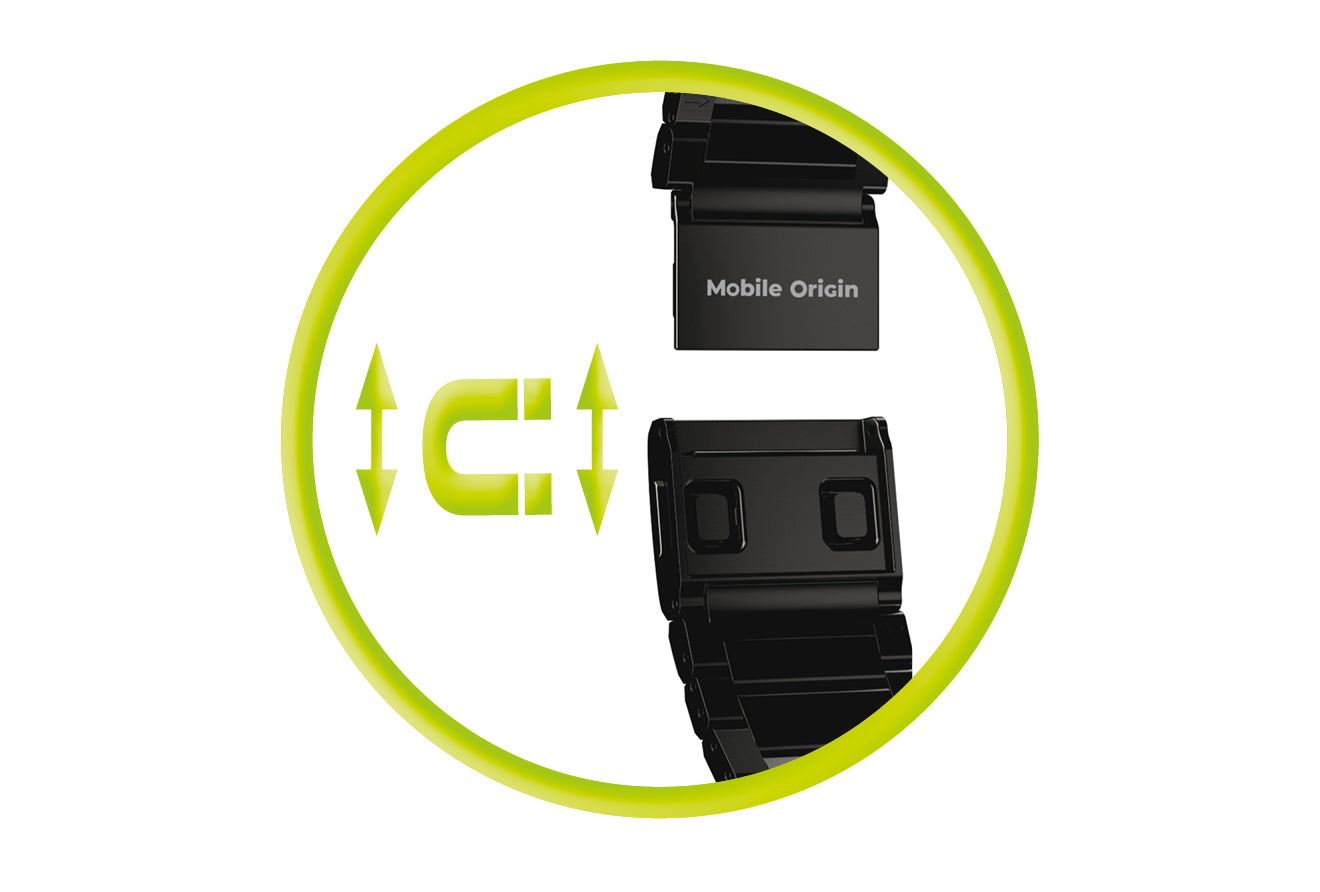 Titanový řemínek pro Apple Watch Ultra 44/45/46/49 mm Mobile Origin Titanium Band Modena - černý