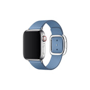 Apple Watch 38/40/41 mm chrpově modrý řemínek s moderní přezkou – střední