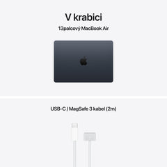 MacBook Air 13,6", Apple M5 10jádrové CPU, 10jádrové GPU, 16GB, 1TB SSD – temně inkoustový